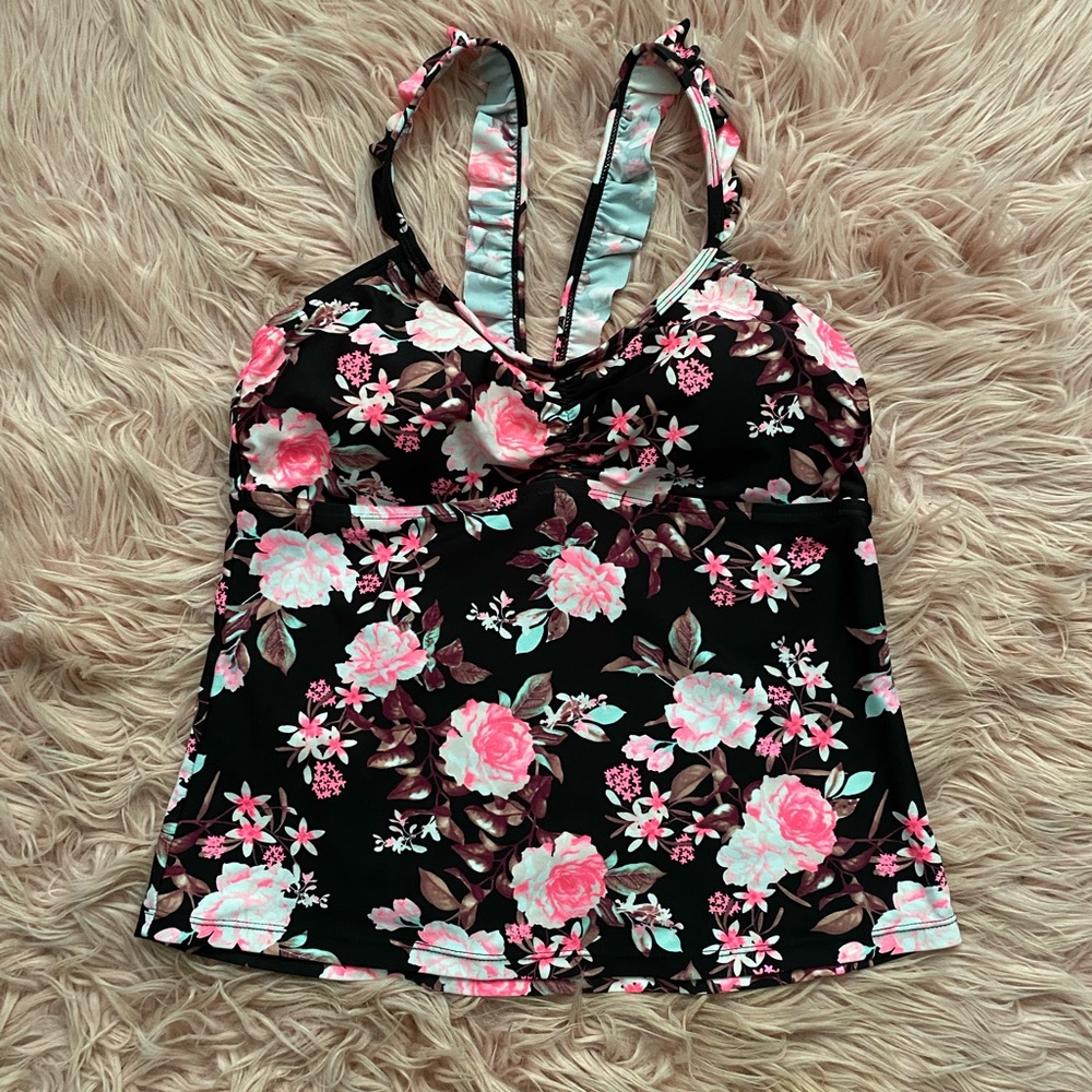 Large Floral Swim Top